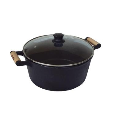 Imagem de Caçarola de Ferro 2 Alças Com Tampa de Vidro - 1,1 lt