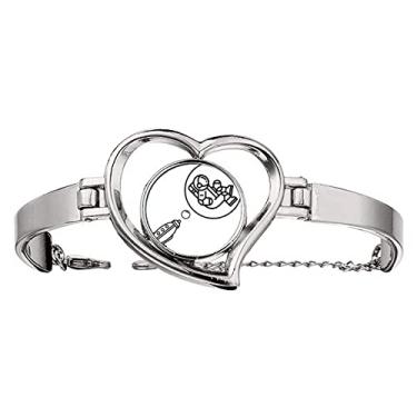Imagem de N/A N/A Bracelete com bolhas de astronauta com balão bracelete de coração joia, medium, metal