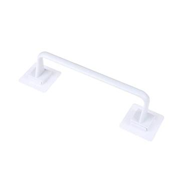 Imagem de Barra de toalha de banheiro autoadesiva montada na parede suporte de rack de papel higiênico rolo de papel higiênico tamanho S/L, branco s