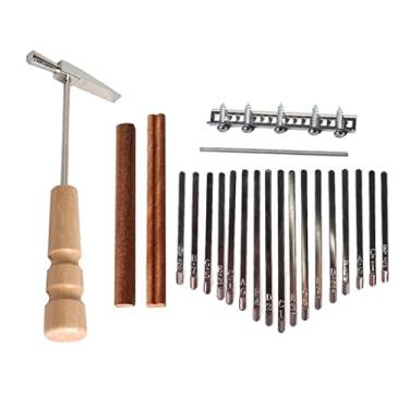 Imagem de LoveinDIY 17Keys Kalimba Peças de Reparo - Chaves+Ponte + Martelo de Afinação