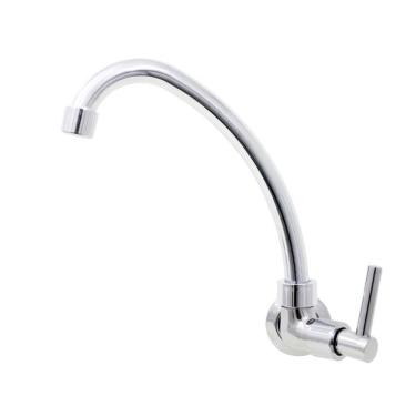 Imagem de Torneira Cozinha Parede Cromada Bica Móvel C62 Arejador Fixo