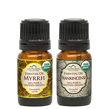 Imagem de US Organic - Combo de óleos essenciais de mirra e olíbano 100% puros - 5 ml