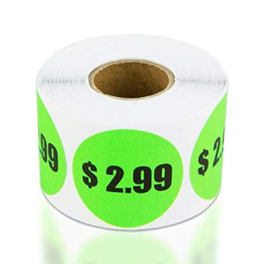 Imagem de Adesivos de preço para preço, ponto de preço, adesivos de preço de varejo, vendas, vendas no quintal, vendas na garagem (pais), 2.99, 1 Roll