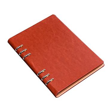 Imagem de A5 notebook presente de negócios simples folha solta bloco de notas estudante diário memorando nota escritório escola, marrom amarelo