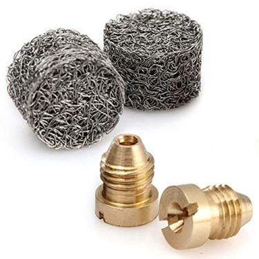 Imagem de Joywayus Bocal de orifício de canhão de espuma de latão e pontas de rosca universais para lança de espuma de neve (pacote com 2 kit)
