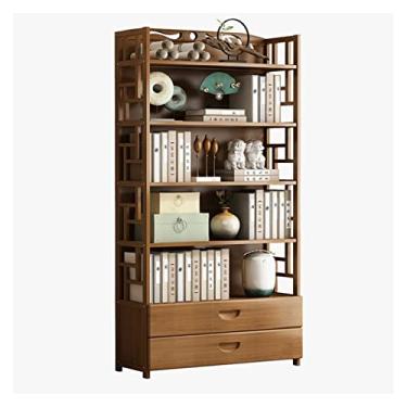 Imagem de KIZQYN Divisória de sala de chá, estante, prateleira de flores, sala de estar, montagem multicamadas de dupla face do chão ao teto e montagem de estante de armazenamento de escritório (tamanho: 50x29x80CM)