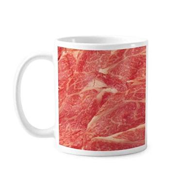Imagem de Caneca de cerâmica com textura de comida de carne crua em cerâmica para café e porcelana