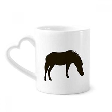 Imagem de Caneca com retrato de animal Black Pinto Caneca de café cerâmica copo de coração de vidro