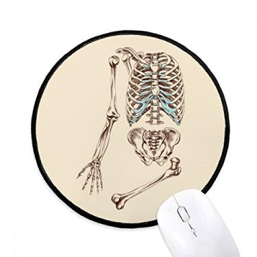 Imagem de Esboço de esqueleto humano tapete de mouse desktop escritório tapete redondo para computador