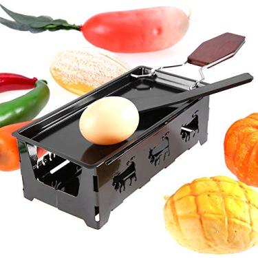 Imagem de Assadeira de queijo Raclette Rotaster, utensílio de grelhar de aço carbono antiaderente, conjunto de raquete de queijo para cozinha doméstica