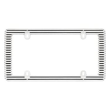 Imagem de Cruiser Accessories 58350 Moldura para placa de licença Billet, cromado/preto, 1 moldura