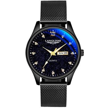 Imagem de Relógio de Pulso Masculino Langlishi de Aço Inoxidável À Prova D'Água Luxuoso Moda Esporte (C1)