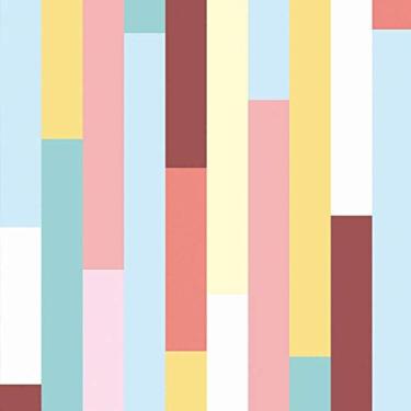 Imagem de Papel de Parede Tábuas Coloridas