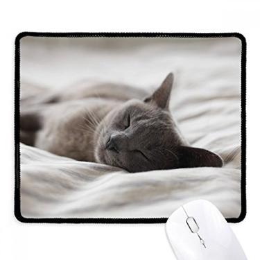Imagem de Mousepad com foto de gato cinza fofo, tapete de borracha para jogos