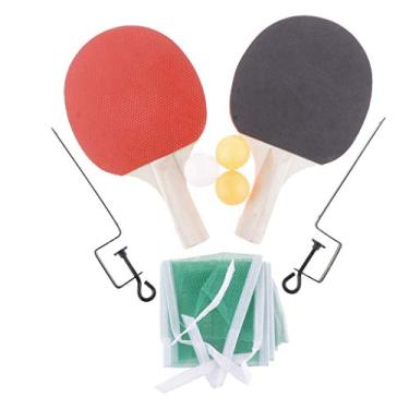 Imagem de Inzopo Ping Pong Paddle – Pacote com 2 raquetes de tênis de mesa premium, 3 bolas de jogo profissionais, bastão de borracha giratório, kit de raquete de treinamento/recreativo – Cor 2, 250 x 150 x 5 mm