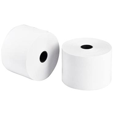 Imagem de [Pacote com 10] rolos de caixa térmica de qualidade ecológica 3,8 cm x 60 m. Garantia de funcionamento eficiente com a cabeça da impressora da sua máquina – rolos térmicos fáceis de substituir (44 mm x 150 pés)