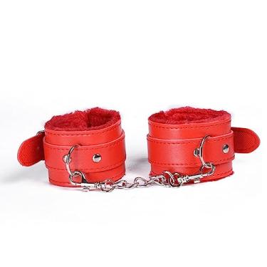 Imagem de Algemas Sexual Brinquedos Sexuais para Casais Adultos Acessórios Eróticos (Vermelho)