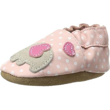 Imagem de Sapatos Robeez para bebês meninas solas macias silhueta tradicional, Little Peanut - Pink, 0-6 Months Infant