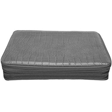 Imagem de Estojo de Caneta Bolsa de Papelaria para Estudantes Bolsa de Lápis Com Padrão de Crocodilo Bolsa de Armazenamento Cortina de Caneta Pu Bolsa de Papelaria Fofa Bolsa de Lápis