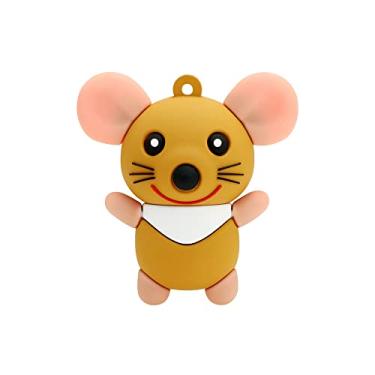 Imagem de Flash Drive USB 2.0 64 GB Brown Mouse Modelo USB 2.0 de alta velocidade Memory Stick Drive Jump Drive Zip Drive para armazenamento de dados e backup