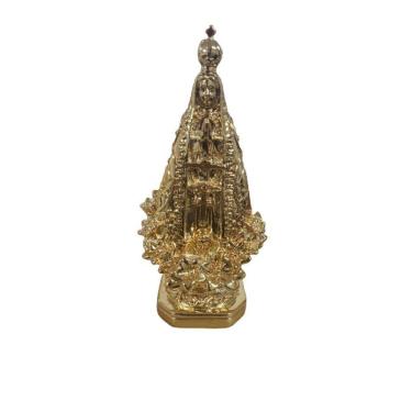 Imagem de Linda Imagem Banhada De Nossa Senhora Aparecida 23Cm - Zp7