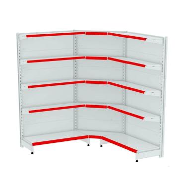 Imagem de Gondola Parede 202 Fit Ate 2 Metros 1 Canto Branco 15b Pe Ve