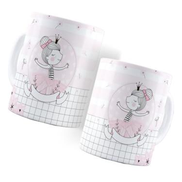 Imagem de Caneca Bailarina Rosa Cerâmica 325ml