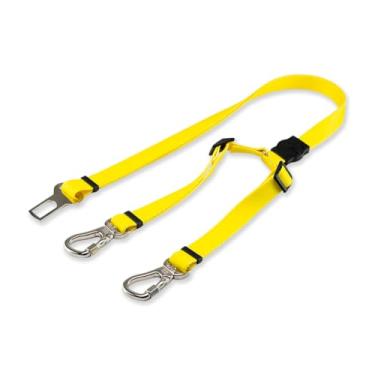 Imagem de Dog Trip Brasil Cinto de Segurança Pet Duplo Universal para Cachorro Gato com Gancho Trava de Segurança Cães Gatos Carro Coleira Adaptador Porte Ajustável Estampa (Blip)