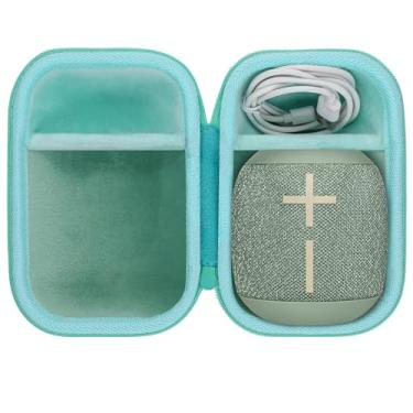 Imagem de co2CREA Capa de viagem rígida de substituição para Ultimate Ears WONDERBOOM 4 WONDERBOOM Play WONDERBOOM 3 WONDERBOOM 2 Alto-falante Bluetooth portátil pequeno sem fio (capa verde)