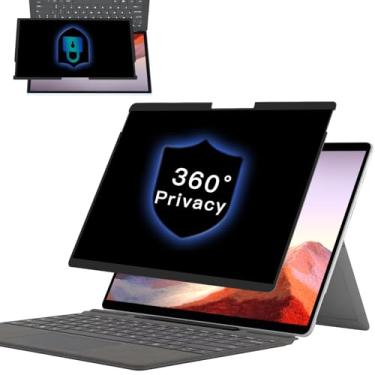 Imagem de FILMEXT Protetor de tela de privacidade de 360° para Microsoft Surface Pro 7/6/5/10.2-31.2 cm, tela de privacidade de superfície removível de 4 vias, antirespião, antirreflexo, filtro de luz azul para