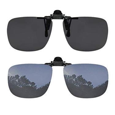 Imagem de Success Eyewear Óculos de Sol Clip On Flip Up, Polarizados, Inclui Estojo para Óculos de Grau