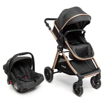 Imagem de Carrinho com Bebê Conforto Travel System Romanzo Duo Preto Bronze - Infanti