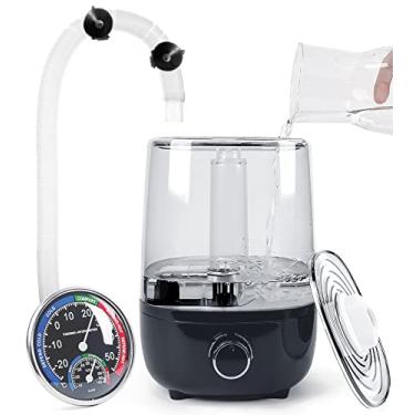 Imagem de Bomba de neblina para terrários para répteis de enchimento superior com tanque grande visível de 4 L e mangueiras de extensão, adequado para terrários e gabinetes, ideal para