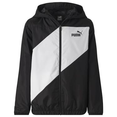 Imagem de PUMA Jaqueta corta-vento para meninos, preta, Preto, GG