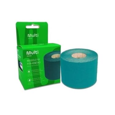 Imagem de Fita Kinésio Tape Bantagem Elástica Estabilizadora Muscle Fix (Azul)