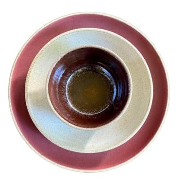 Imagem de Esmalte para Ceramica Gaia - Alta Temperatura - Tipo Reagente, Brilhante e Mate - Kit K09 MISTIC (3 litros, pincel)