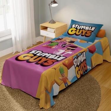 Imagem de Jogo de Cama Lençol + Fronha Quarto Infantil Stumble Guys