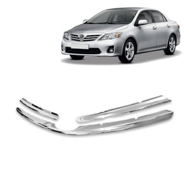Imagem de Aplique Friso Grade Dianteira Corolla 2009 2010 2011 Kit Cromado