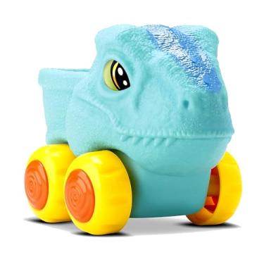 Imagem de Carrinho Brinquedo em Vinil Dinossauro Velociraptor Roda Livre para Banho do Bebê Bambola