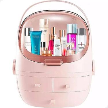 Imagem de Caixa Organizadora De Maquiagem Cosméticos Lorben Rosa