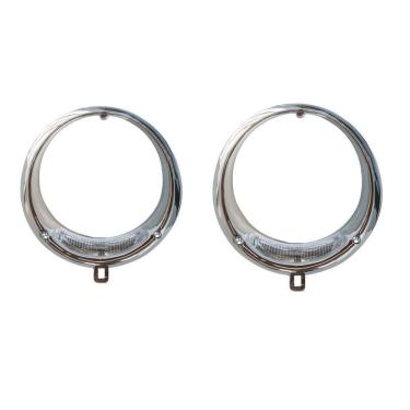 Imagem de Par Aro Do Farol Tremendão Fusca Até 72 Mercedes Benz 1113