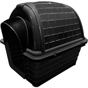 Imagem de Casa Casinha Cachorro Plástica Iglu Nº3 Furacão Pet - Black