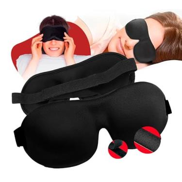 Imagem de Máscara de Dormir 3D Blackout para Descanso e Viagem, Preta