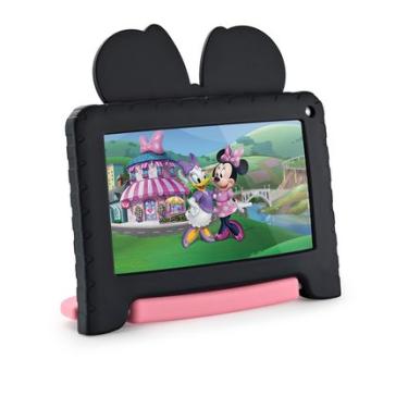 Imagem de Tablet Infantil Minnie Controle Parental 32GB + Tela 7 pol + Case + Android 11 Quad Core - Preto - Multi - NB368OUT [Reembalado] NB368OUT