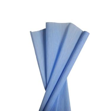 Imagem de Papel Crepom ESCOLAR 48cm X 2 Metros - Kit com 10 unidades (AZUL CLARO)