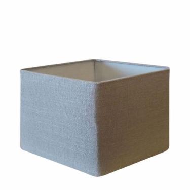 Imagem de Cúpula em tecido quadrada abajur luminária cp-25/35x35cm rustico cinza