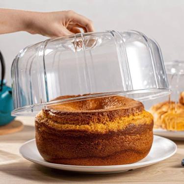 Imagem de Boleira Elegance Redonda Com Tampa 30cm Branca Em Policarbonato Linha Profissional Cook Vem