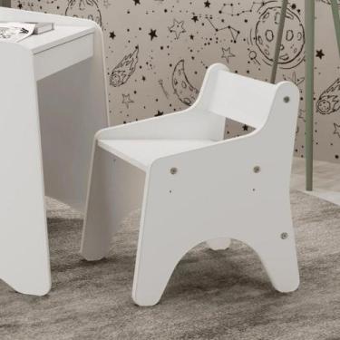 Imagem de Cadeira Infantil com Regulagem de Altura Luna Movelbras, Branco