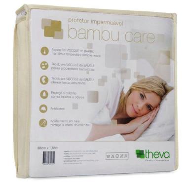 Imagem de Protetor Colchão CASAL Impermeável Bambu Care  - 138x188 - Theva, 138x