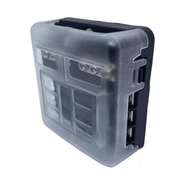 Imagem de Caixa De Fusíveis Transparente Com Led 6 Vias Barco Lancha - Noster